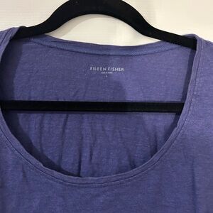 Eileen Fisher Women's 3/4 sleeve Linen top